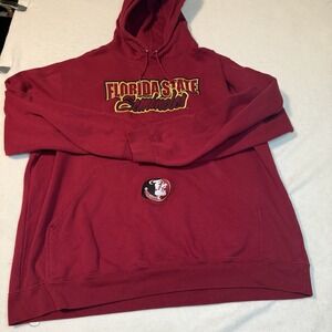 Florida State Seminoles Hoodie Men's XXL Red Pullover FSU Team Apparel Vintage
